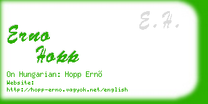 erno hopp business card