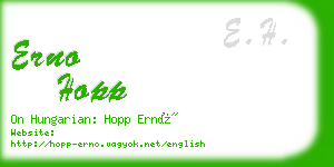 erno hopp business card